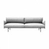 Muuto OUTLINE Sofa 3-Osobowa - Jasnoszara - Tkanina Vancouver 14 / Czarne Nogi
